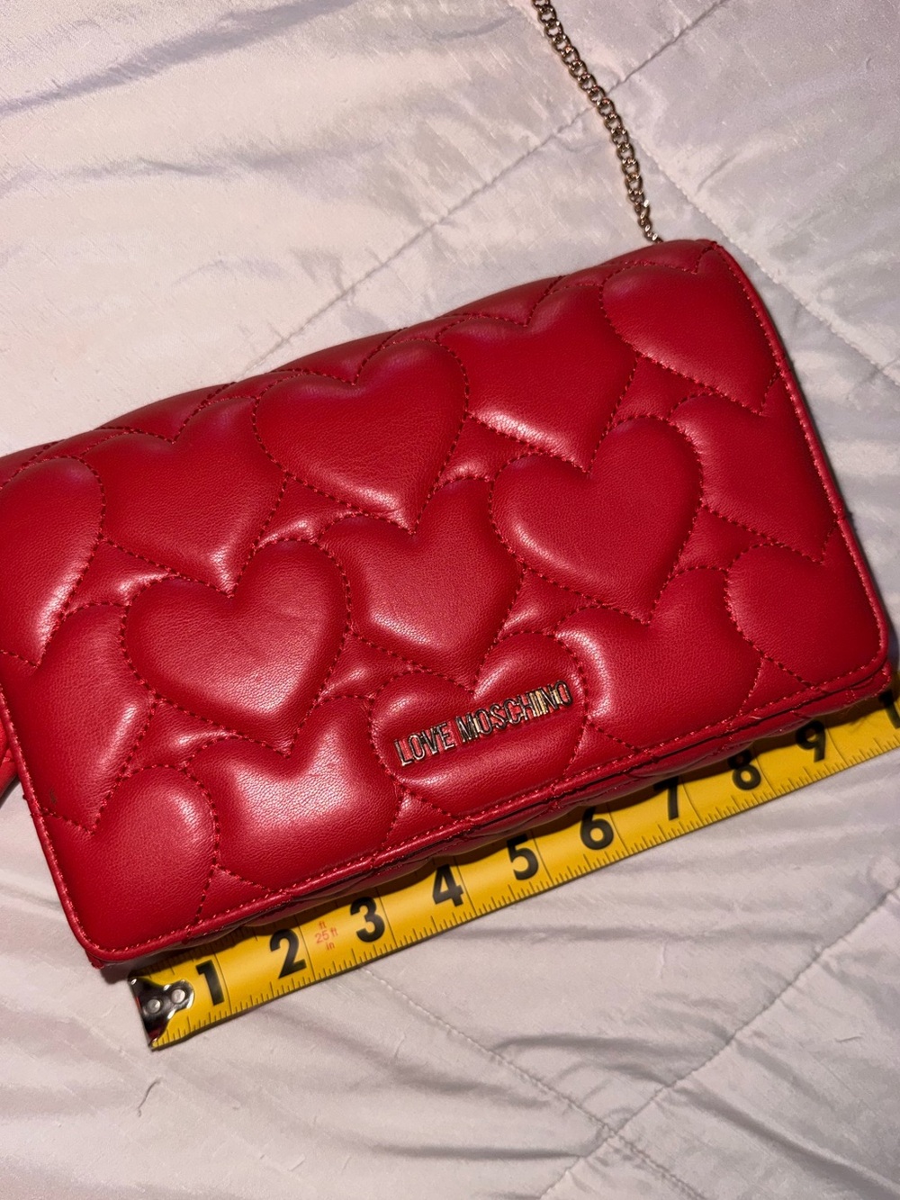 Love Moschino Red Heart Pattern Crossbody - Picture 7 of 16